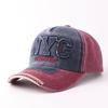 European and American new men's and women's outdoor curved brim baseball cap retro letter NYC sticker personalized cap
