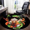1pc Dragon Ball Z Goku Office Round Area Rug, Indoor Mat Suitable For Office,Bedroom Living Room Home Decor, Room Deco a0926163