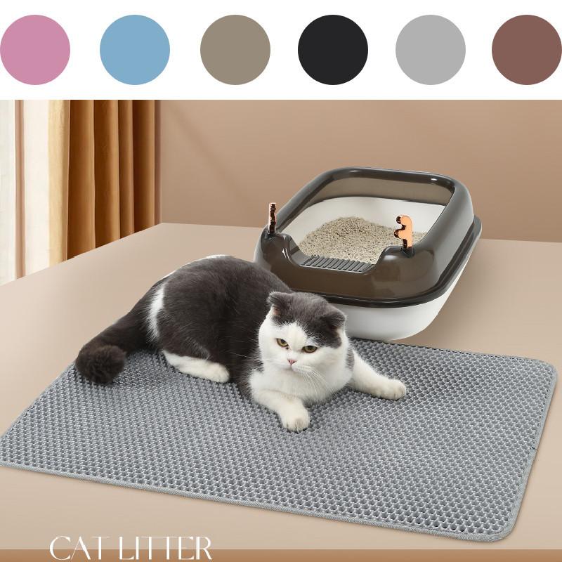 Litter Cat Mat Tray Mat Of Large Size Double Layer Honeycomb Waterproof Holes