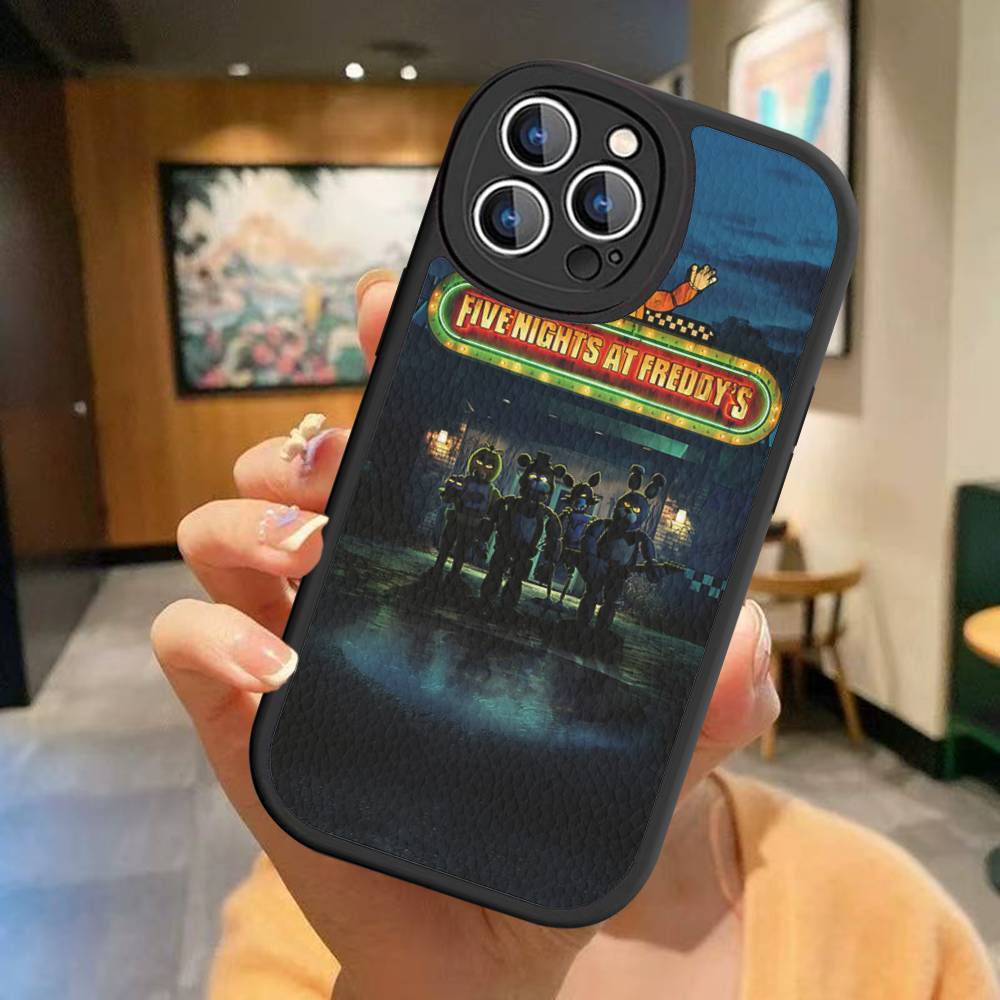 F-FNAF Five-nights-At-Freddys Phone Case For IPhone 16 15 14 13 Pro Max 11 12 Plus Leather Silicone Cover