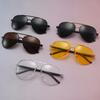 Hot Sale Aviator Sunglasses Gradient Lens Modern Fashion Double Bridges Sun Glasses for Daily & Street Style KJ134