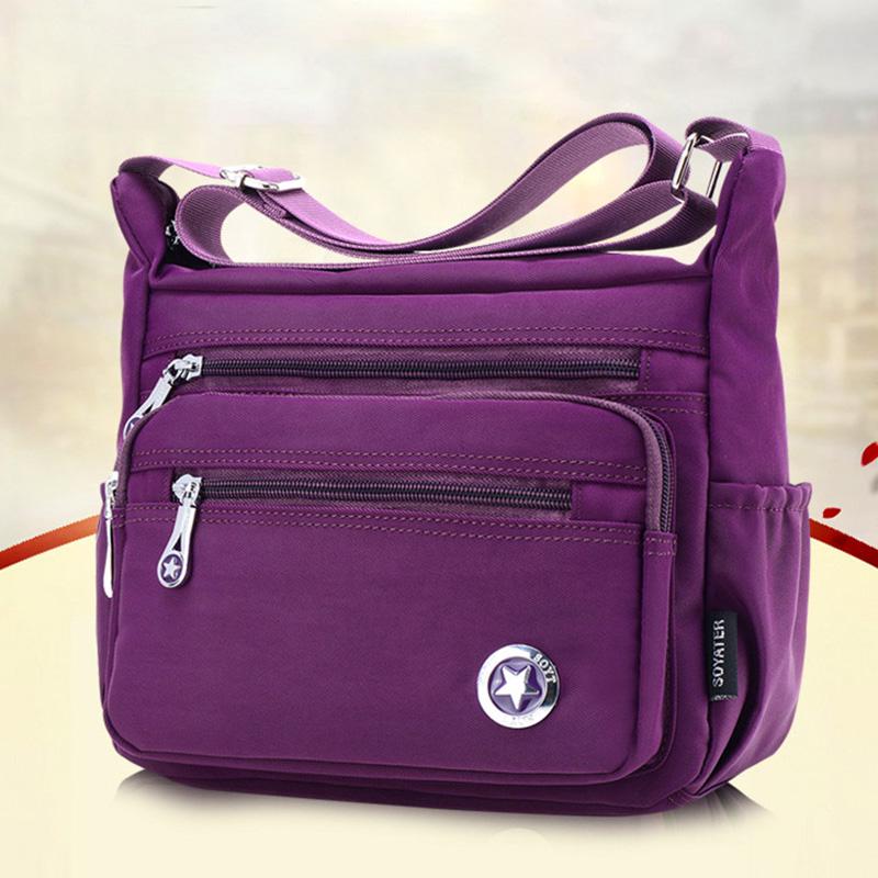 Crossbody Bags for Women,nikunLONG Lightweight Shoulder Bags Multi Pockets Nylon Waterproof Crossbody Handbag