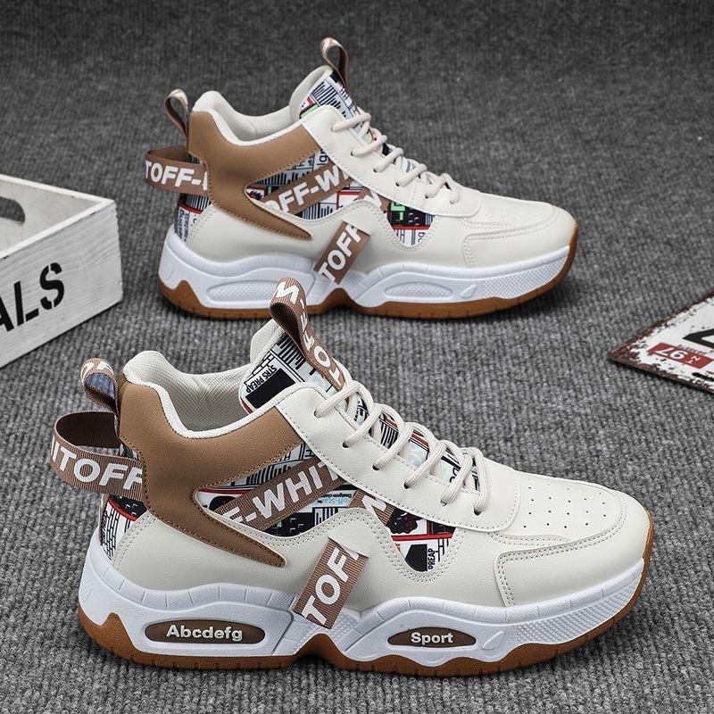 

Весенняя мужская обувь новая дышащая спортивная обувь с высоким верхом мужская трендовая универсальная платформа повседневная мужская 44