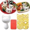 Rice Ball Mold Set Cat Lovely Rice Ball Mold Sushi Mold Pattern Sushi Kitchen Rice Mould Sandwich Diy Kitchen Tools