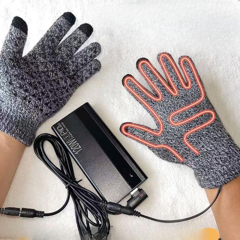 Guanti Riscaldati USB Ricaricabili Regolabili Touchscreen Caldi Antiscivolo Riscaldamento Elettrico per Inverno Esterno Clima Freddo