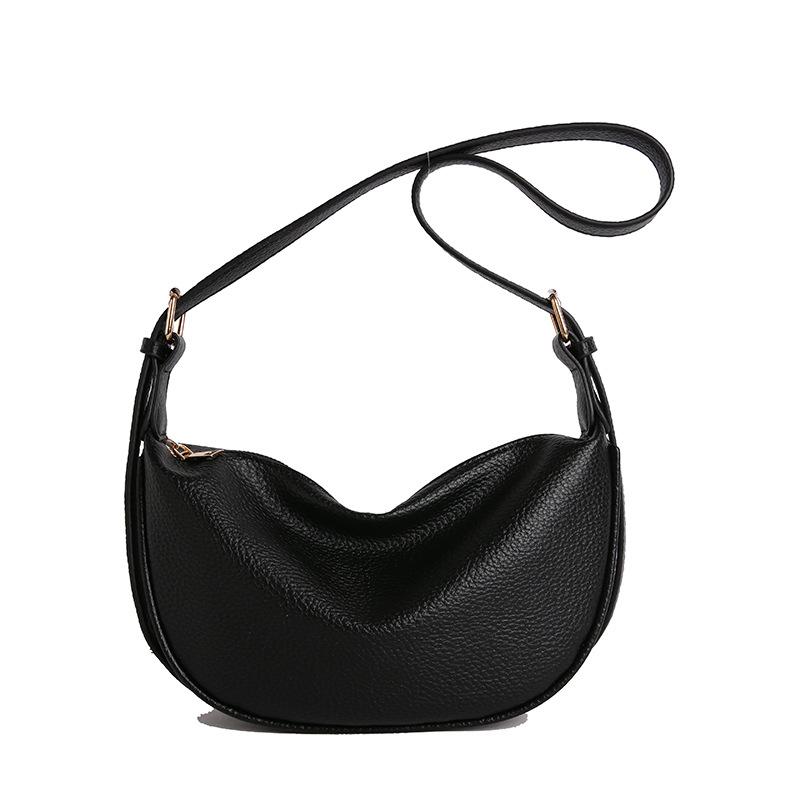 

Новая ретро многофункциональная сумка-пельмень большой вместимости, модная наплечная сумка-полумесяц, сумка-мессенджер чёрный