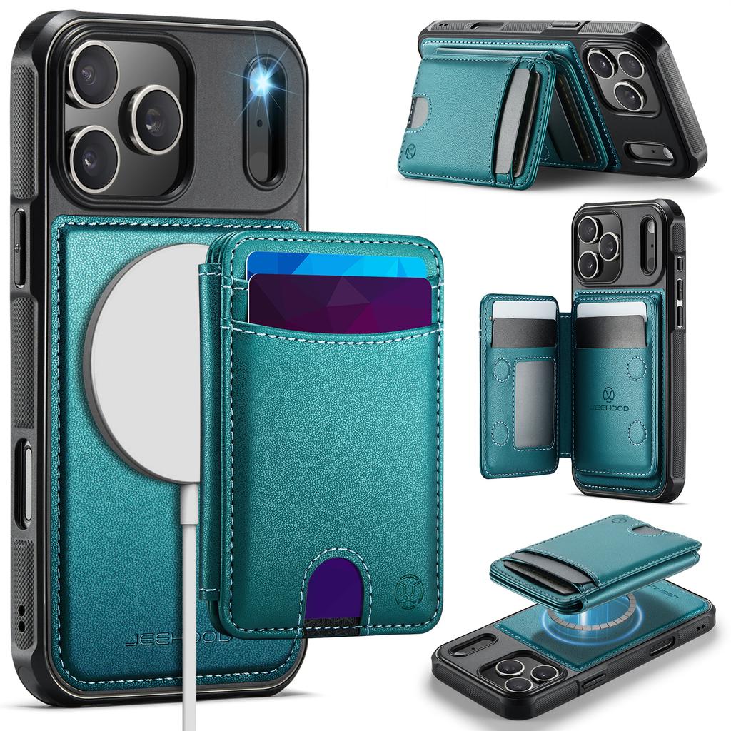 2 in 1 Detachable Magnetic Card Solt Wallet Leather Case for iPhone 17 Pro Max 16 Plus 15 14 13 12 11 RFID Bag For Magsafe Cover