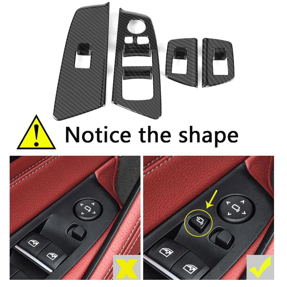 4pcs Car Window   Lift Button Frame Cover Trim for   5 series G30 2017-2018 (#1)