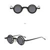 Round Metal Frame Sunglasses Retros Trendy Light Weight Sunglasses with Sun Protecting for Outdoor Activity