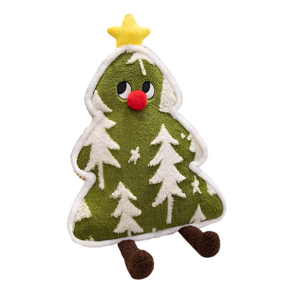 Christmas Tree Pillow Holiday Home Decoration Festive Christmas Tree Plush Throw Pillow Set Soft Stuffed Toy Cozy for Home