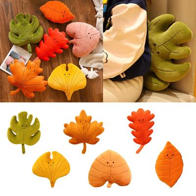 Green Plant Plush Doll Leaf Shaped Pillow Soft and Comfortable Cushion for Relaxation Whimsical and Fun Home Decoration