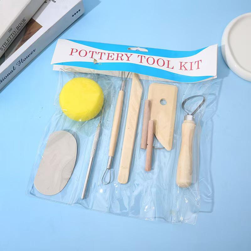 Ensemble d'outils de modelage en argile de poterie en cinq pièces pour sculpture DIY