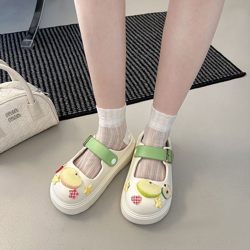 Women's beach cool slippers women's summer wear 2025 new non-slip hole super fire cute bag head slippers