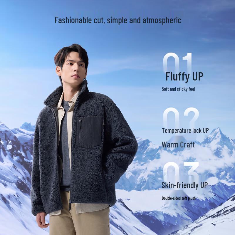 Jingdong Jingzao Unisex Lamb Fleece Thickened Winter Jacket