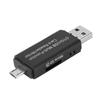 OTg USB Multifunction Card Reader Writer for Micro Sd SD TF PC&Smart Mobile Phones (Black)