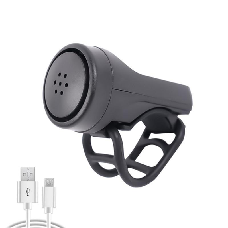 Bicycle Horn Motorcycle Electric Bell Horn 4 Modes USB Rechargeable Mountain Road Cycling Anti-theft Alarm Horn Bike Accessories