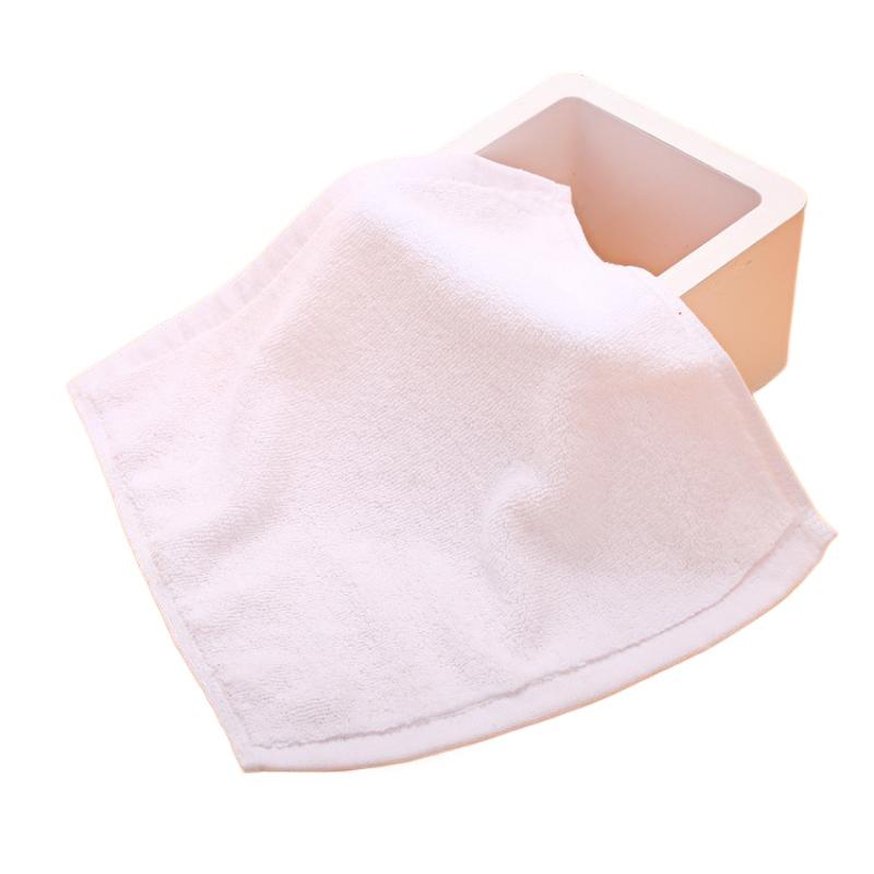 Basics White Cotton Square Towel 100% Cotton Face Towel 30 X 30cm, Soft Small Towel Handkerchief for Hand, Kitchen and Cleaning