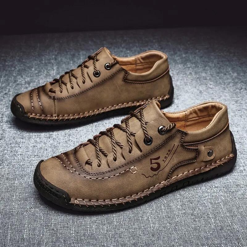 Shoes for Men Leather 2025 New Casual Shoes  Fashion Soft Homme Outdoor Comfortable High Quality Classic Ankle Non-slip Flats