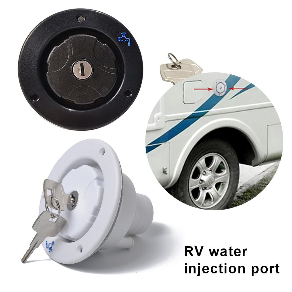 Easy Installation Maintenance For Camping Trailer Water Inlet Filler Fresh Water Locking Cap