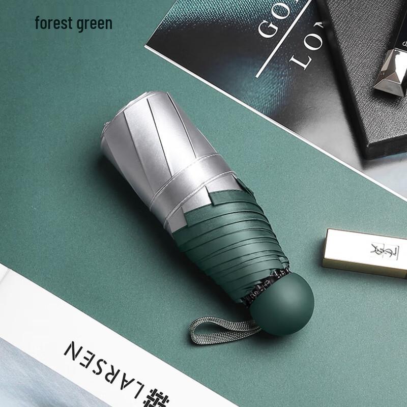 Xu Qing 5-Fold Solid Wood Handle UV Protection All-Weather Umbrella