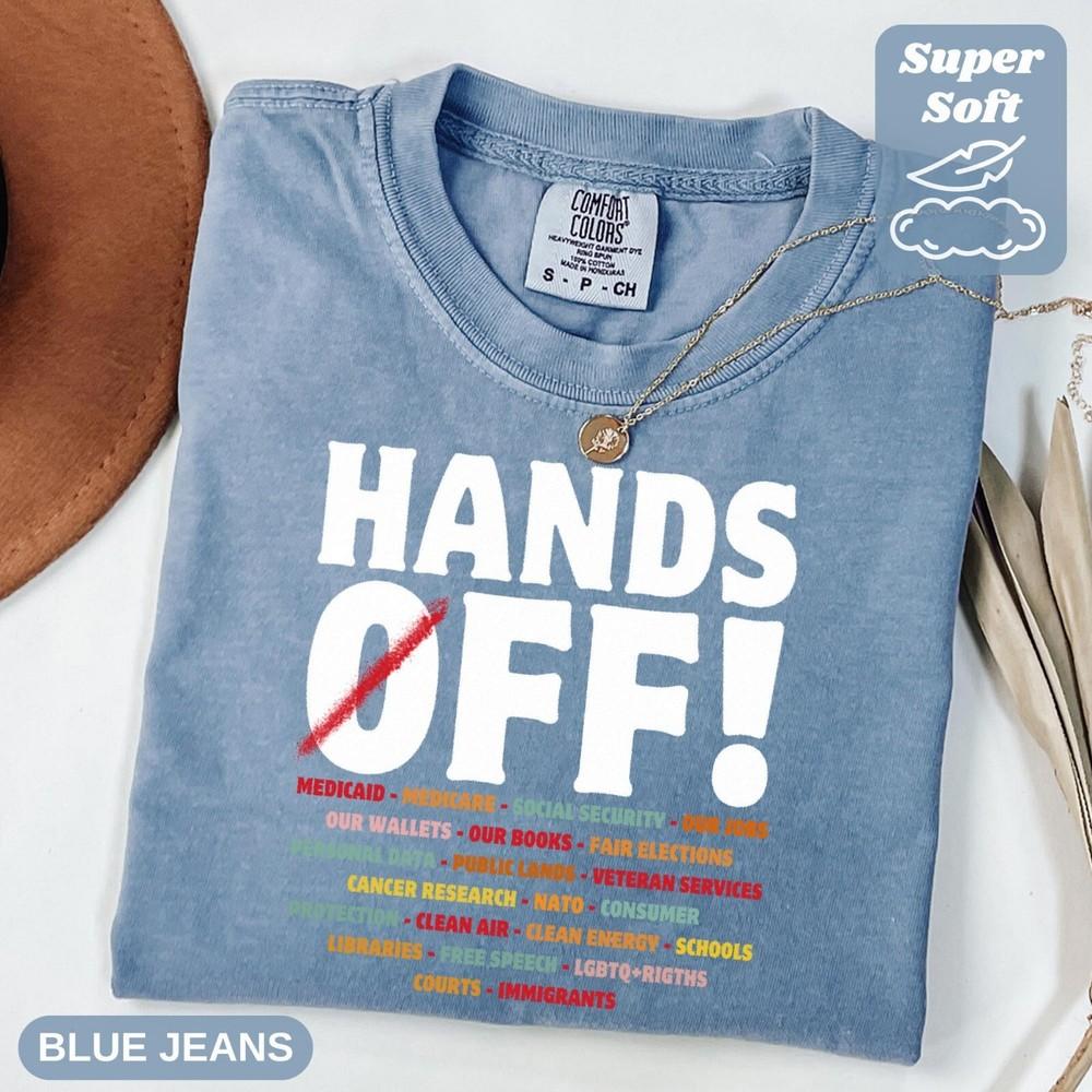 

Hands Off Protest T Shirt, Political Activism Shirt, Anti MAGA FDT, Anti Trump M
