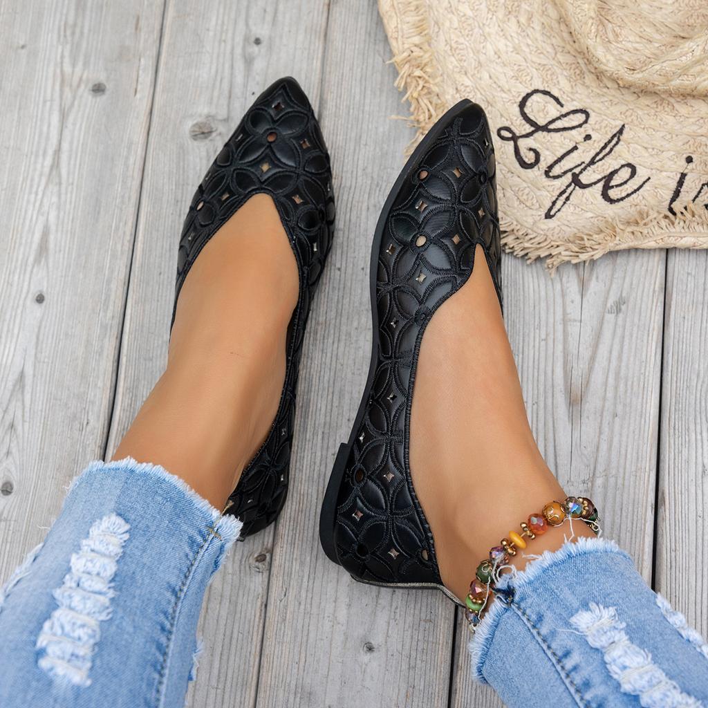 Summer Fashion Women Hollow Soft Bottom Casual Shoes Leisure Women's Ox Tendon Flats Breathable Sneakers