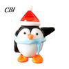 Christmas Party Favors Handmade Glass Mini Figurines, Cute Gnome Penguin Statues, Small Tree Tabletop Decor Ornaments for Desktop Car Dashboard Winter