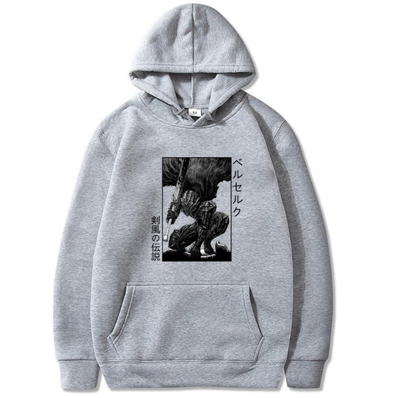 Berserk Japanese Animation Hoodie Men's and Women's Harajuku Pullover Street Wear Unisex Autumn Winter Plushed Sweater