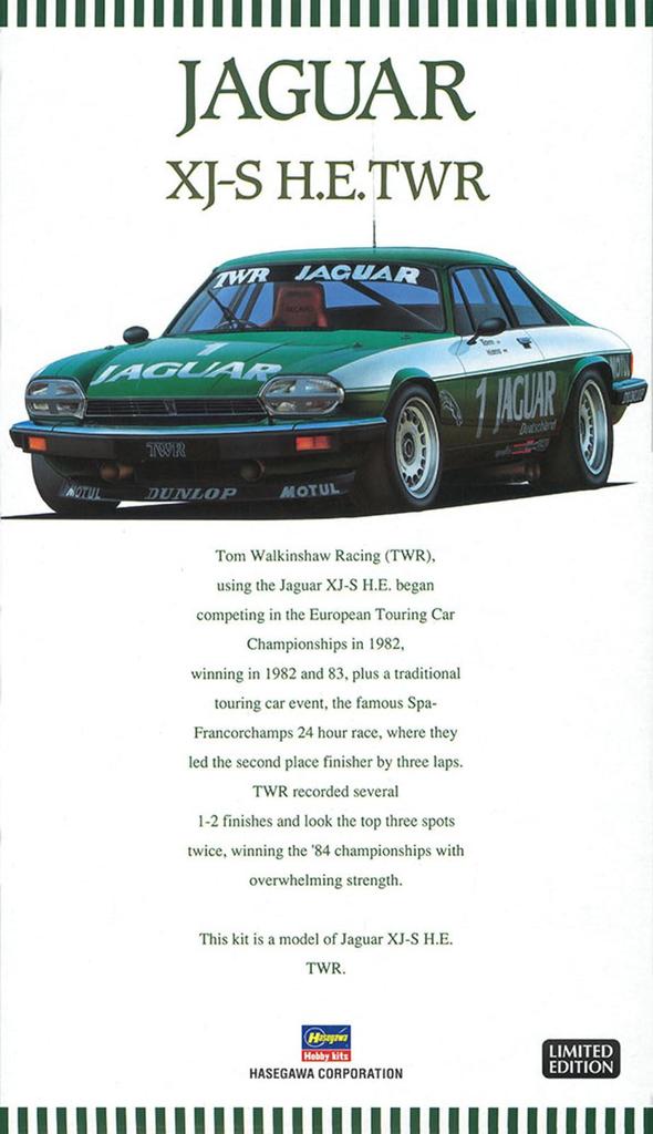 Hasegawa Jaguar TWR Plastikmodell 20305 1/24 XJ-S H.E.