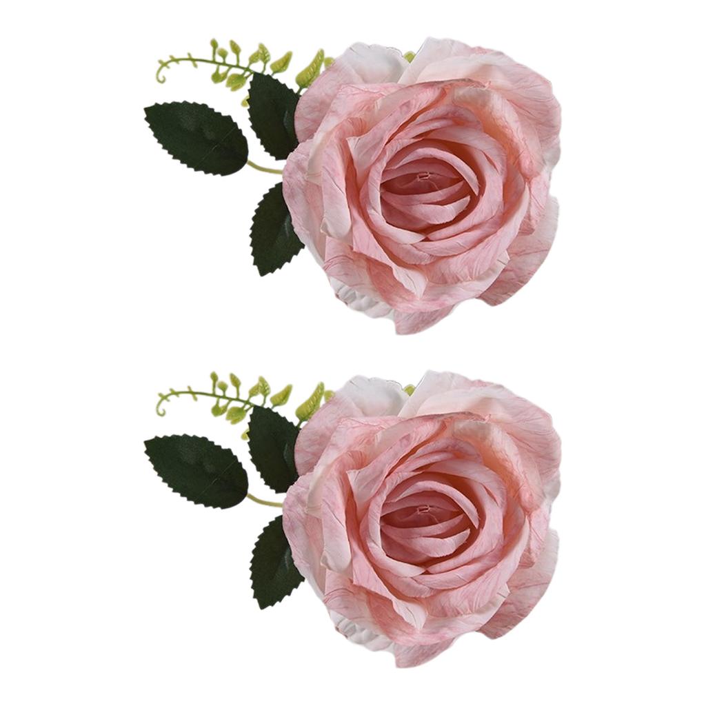 Stoff Blomst Gardinholdere Rose Gardinholdere Dekorative Tauholdere Vindusspenne for Vindusdekor