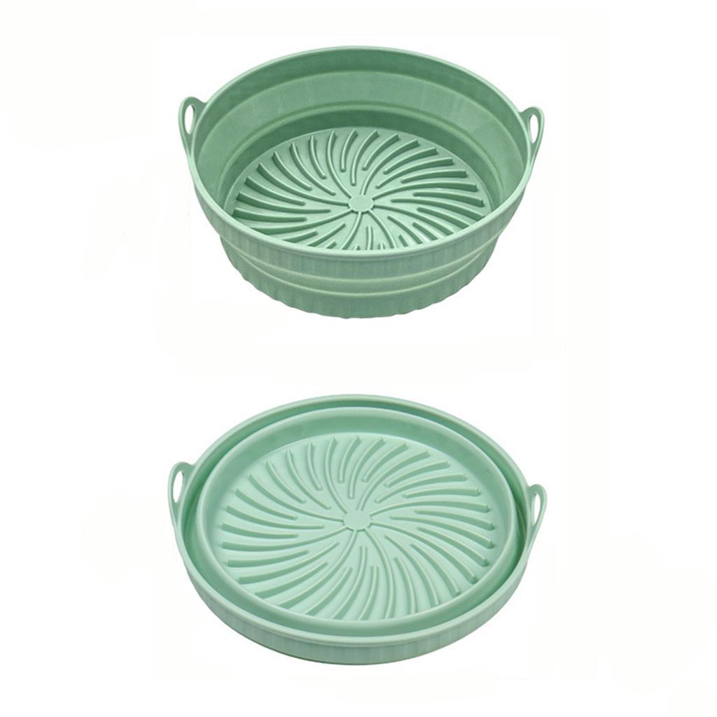 Reusable Silicone Fryer - Round Foldable Baking Liner for Fryer and Oven