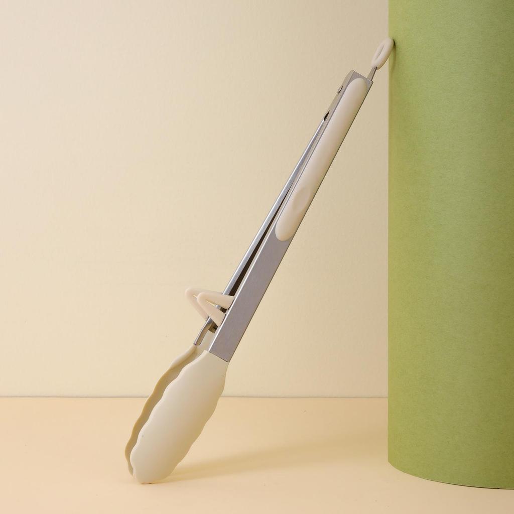 Stainless Steel Silicone Kitchen Tongs - Heat Resistant, Non-slip BBQ & Food Clips