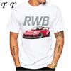 New Summer Men Short Sleeve Retro Turbo RWB 993 T-Shirt Hip Hop Casual Tops Vintage Harajuku Sport Car Fashion White Tees