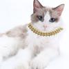Metal Dog Thorns Necklace Rhinestones  Dog Collar Cuban Chain Dog Necklace  German Shepherd