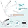 Led Reading Light, Rechargeable Reading Light Lamp In 3 Brightness Modes (cool White/warm Yellow), Gradual Dimming Reading Light For Book Black