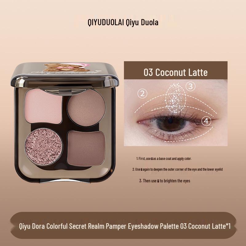 Miracle Dora Bestseller Quad: Earthy Matte & Shimmer Eyeshadow Palette with Under-Eye Glitter