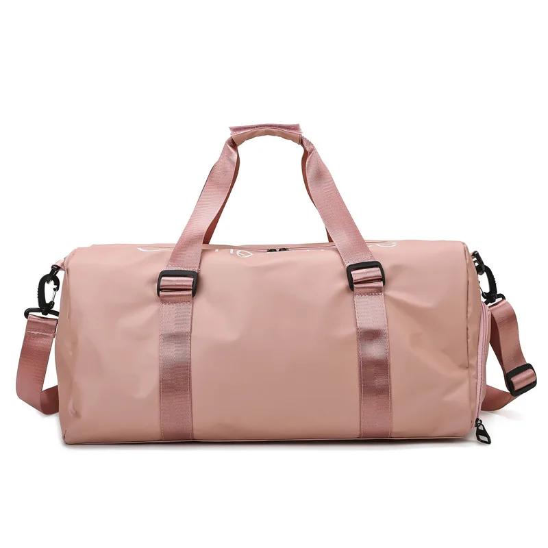 

Fitness Backpack Men s Dry/Wet Separated Training Sports Bag Handheld Luggage Trip Travel Bag Women s Large Capacity Swimming рожевий
