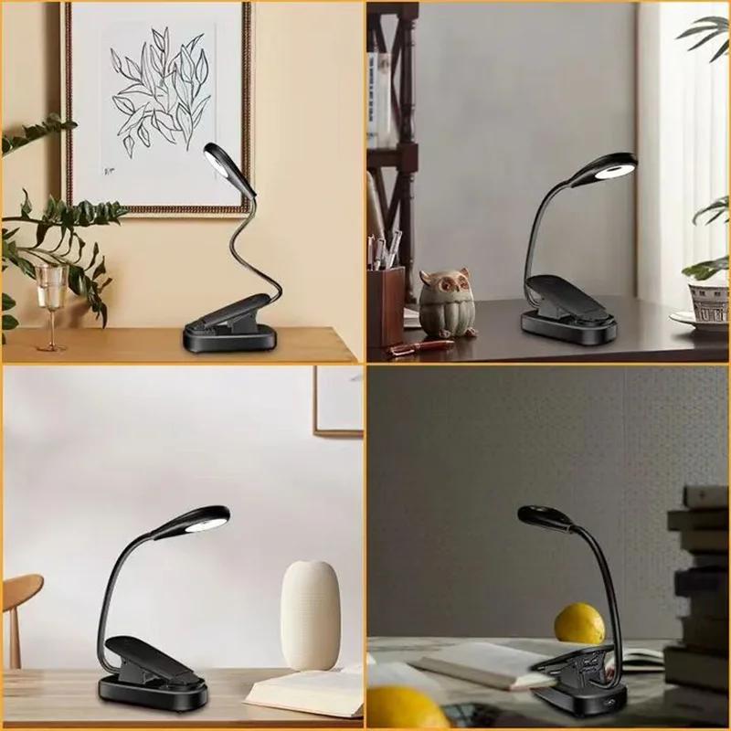 No Blue Book Light LED Reading Light USB 1000mAh Rechargeable Clip On Blue Blocking Amber LED Light Reading in Bed 1600K