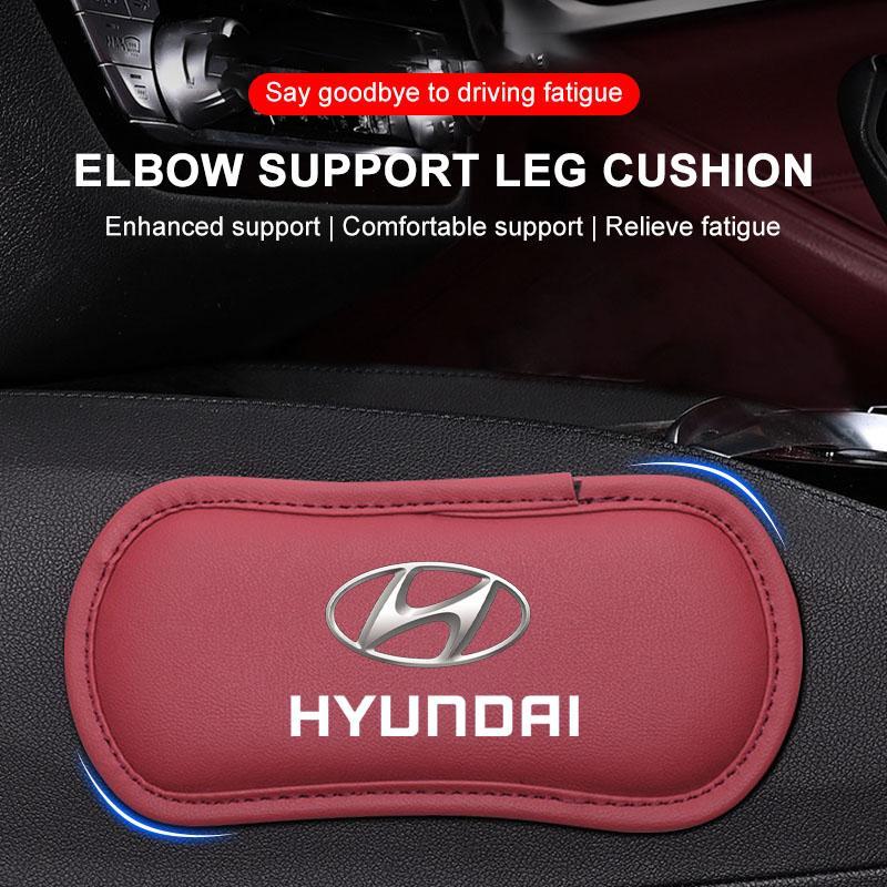 1 ks Kožený autopolštářek Podložka pod koleno do auta Elastická paměťová pěna Podložka pod nohy Pro Hyundai Tucson Solaris I30 Creta IX35 I40 IX20 Veloster