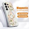 Cherry Rose Flowers Pattern Case For Samsung Galaxy S26 Ultra S25 Edge S24 Plus S23 FE S22 A17 A54 A55 A56 A57 5G Magnetic For Magsafe Matte Cover