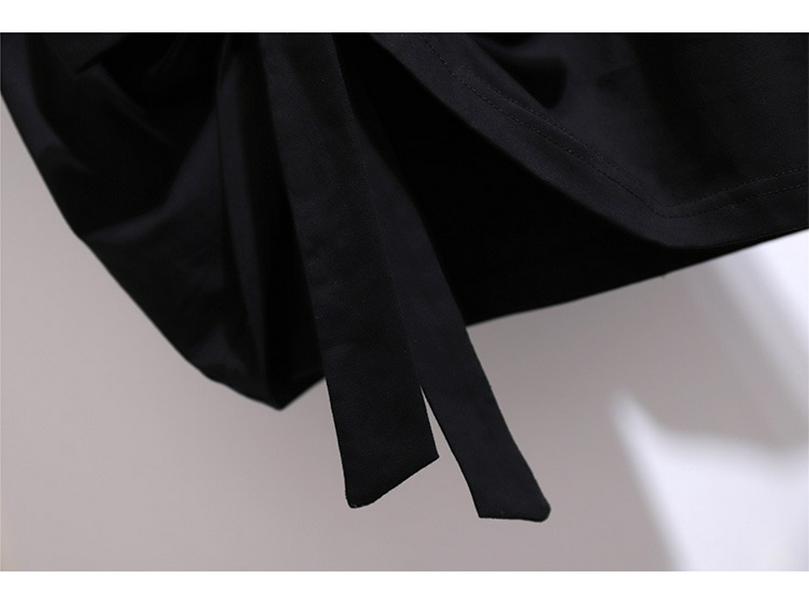 Plus Size Lace-Up Bow T-Shirt for Women - 2024 Summer Slimming Casual Top