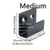 6PCS Black Stainless Steel Tile Display Hook, Wall Mounted Shelf Bracket for Mirror Photo Frame
