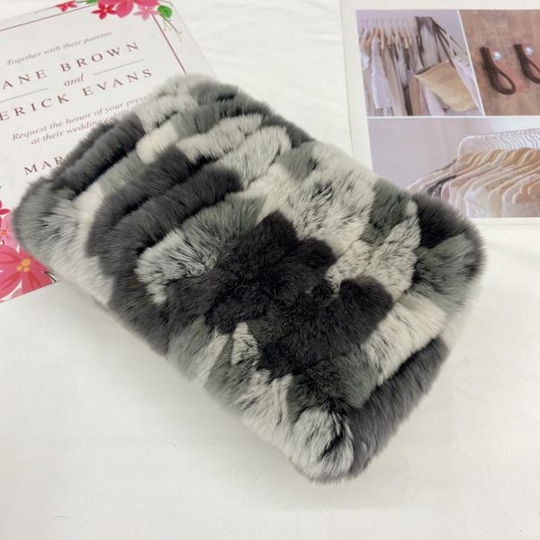 Rabbit Fur Scarf Women Winter Warm Knitted Neck Warmer Fashion Stylish Ring Scarves