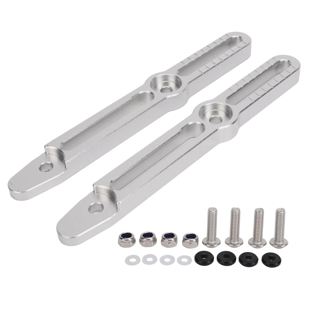 Windscreen Adjusters Bracket Kit Aluminum Reduce Noise Replacement for Suzuki V‑Strom 800DE DL800 2022 To 2024 Silver