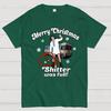 Merry Christmas Shitter Was Full Unisex 100% Cotton Summer Casual Cool Loose T-Shirt