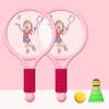 Kinder-Badmintonschläger, Langlebiger Cartoon-Netzschläger für den Innenbereich, für 3-6-jährige Kindergartenkinder, Anfänger, Eltern-Kind-Interaktion