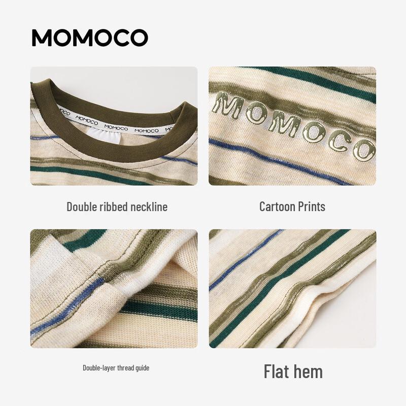 MOMOCO Boys' Striped Short Sleeve T-Shirt