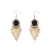 Women Tassel Geometric Earrings Long Round Retro Fashion Earrings