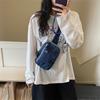 Borsello da Petto in Denim Borsa a Tracolla Multi-Tasca Borsa a Spalla Vintage