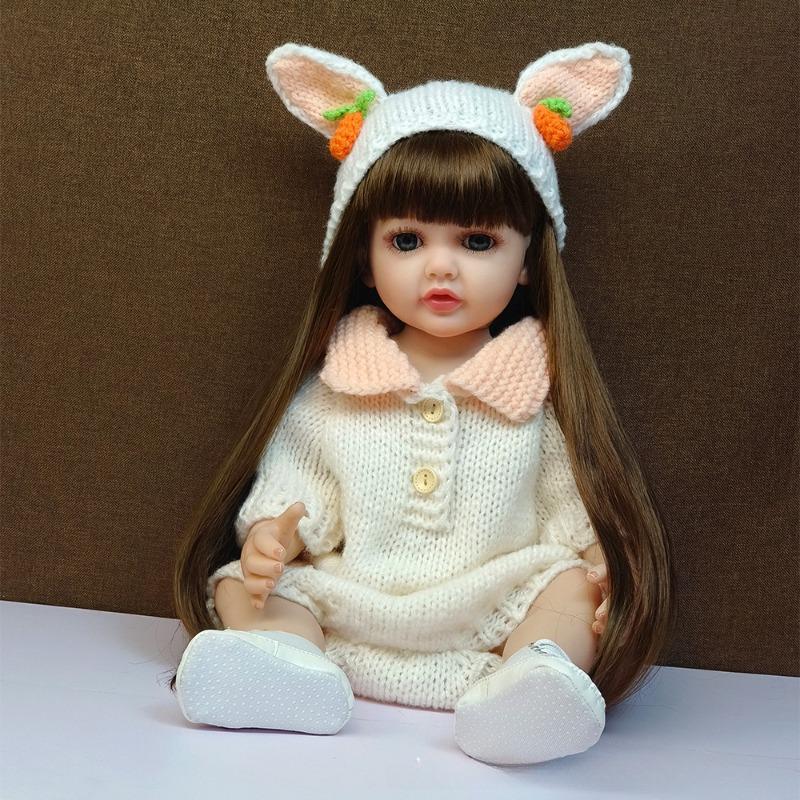 22palcová Fantasy Batole Reborn Panenka Betty 55cm Silikonové Celé Tělo Vodotěsná Panenka Novorozeného Miminka Realistická Dětská Hračka Panenky pro Dívky Dětský Sváteční Dárek